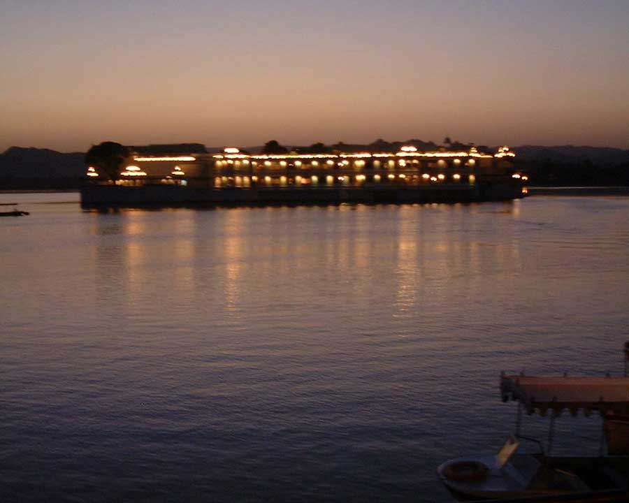 Lake Palace at night